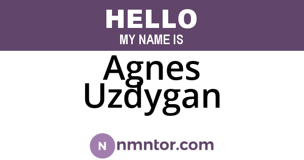 Agnes Uzdygan