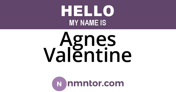 Agnes Valentine