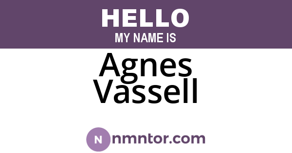 Agnes Vassell