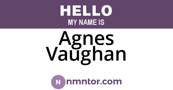 Agnes Vaughan