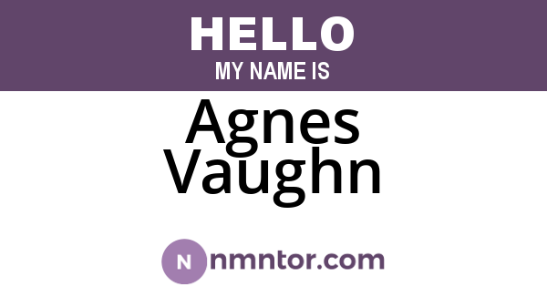 Agnes Vaughn