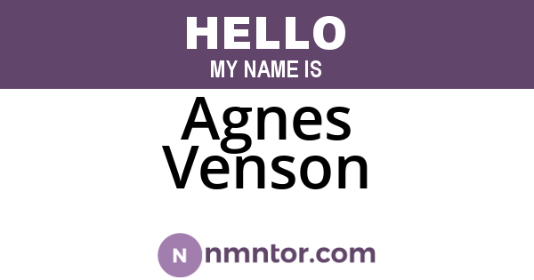Agnes Venson