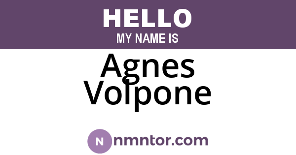Agnes Volpone
