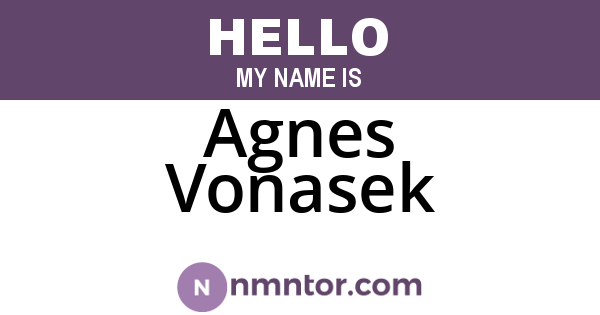 Agnes Vonasek
