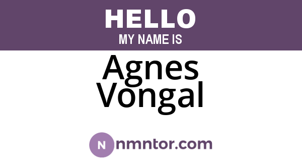 Agnes Vongal
