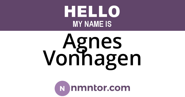 Agnes Vonhagen