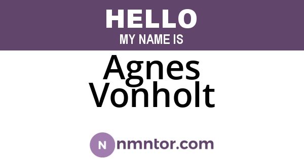 Agnes Vonholt