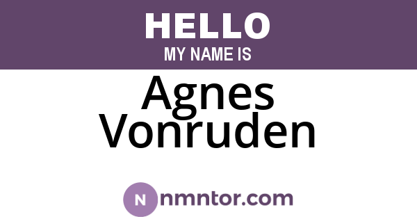 Agnes Vonruden