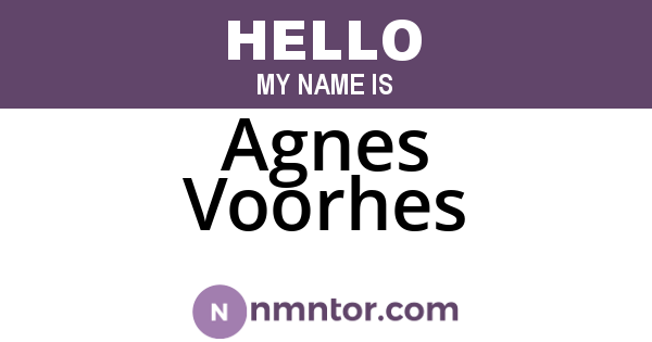 Agnes Voorhes