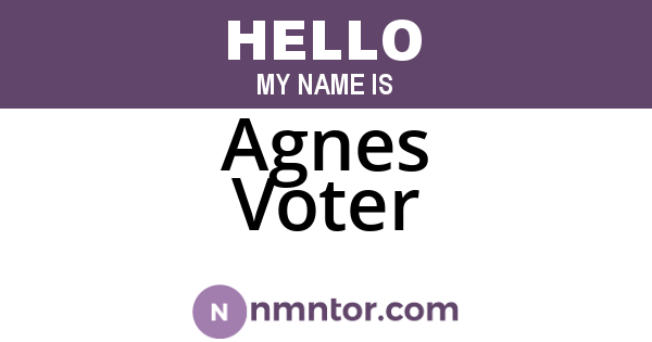 Agnes Voter