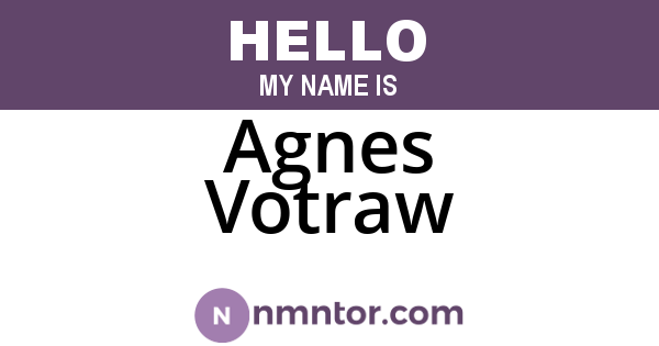 Agnes Votraw