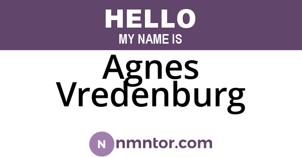 Agnes Vredenburg