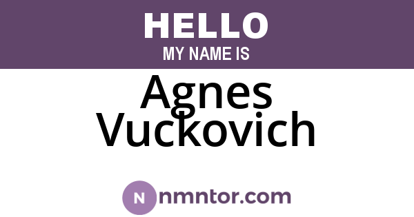 Agnes Vuckovich