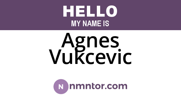 Agnes Vukcevic