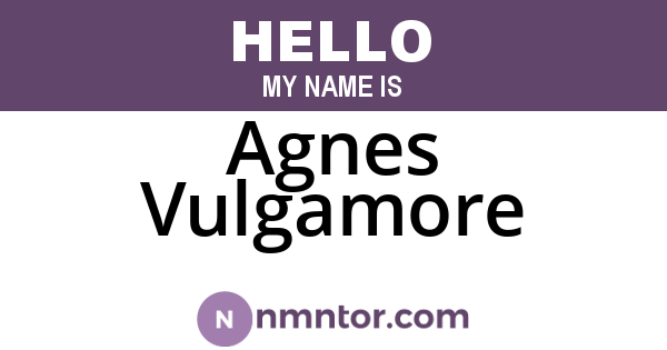 Agnes Vulgamore