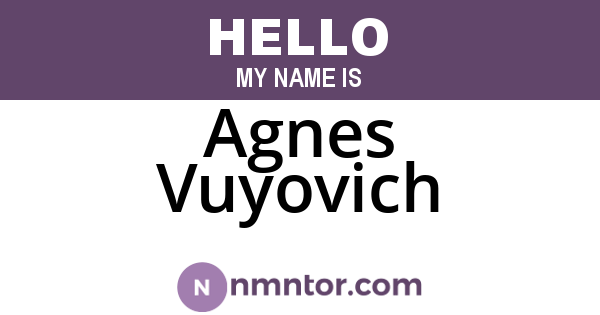 Agnes Vuyovich