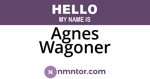Agnes Wagoner