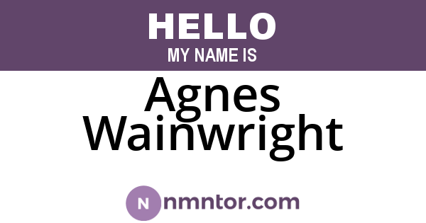 Agnes Wainwright