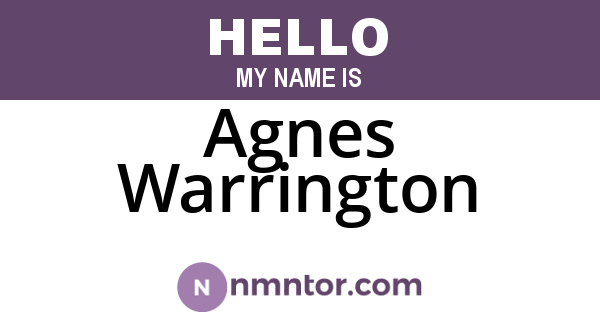 Agnes Warrington