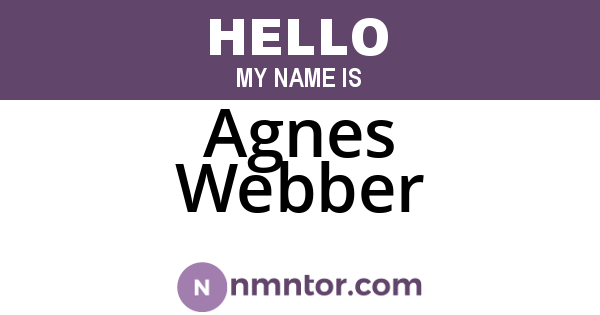 Agnes Webber