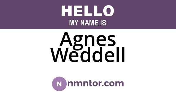 Agnes Weddell