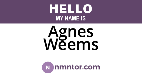 Agnes Weems