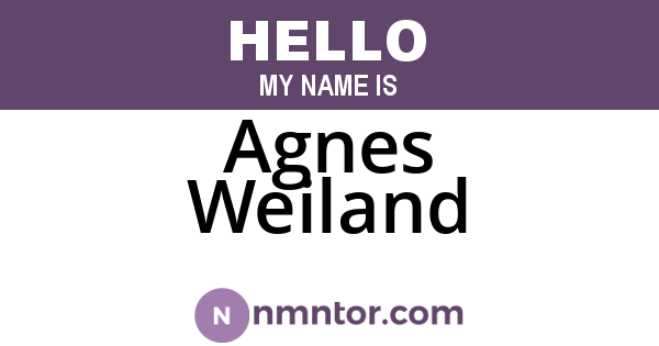 Agnes Weiland