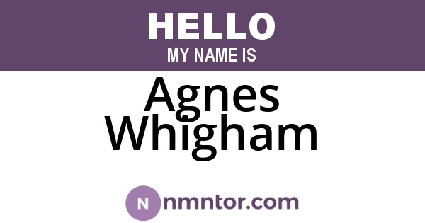 Agnes Whigham