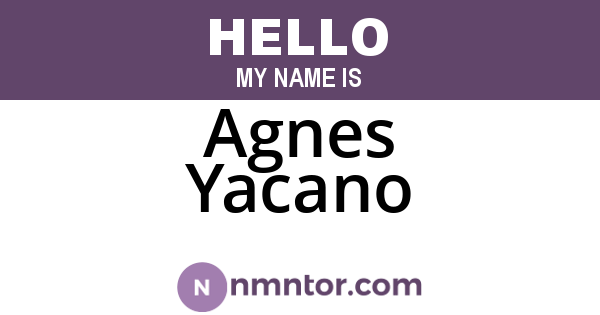 Agnes Yacano