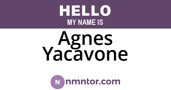Agnes Yacavone