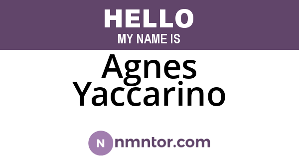 Agnes Yaccarino