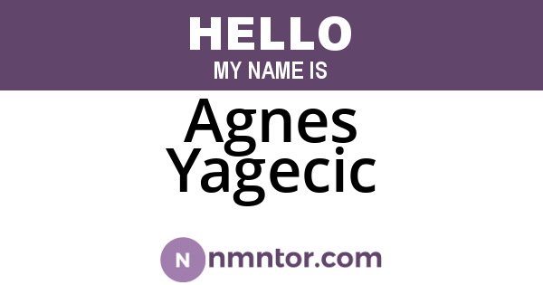 Agnes Yagecic