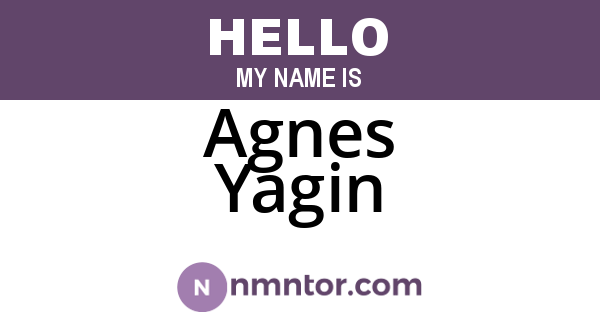 Agnes Yagin