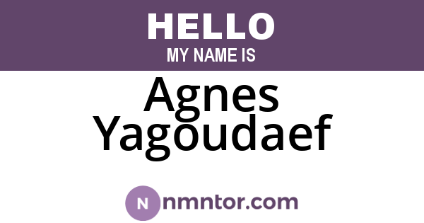 Agnes Yagoudaef