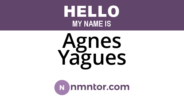 Agnes Yagues