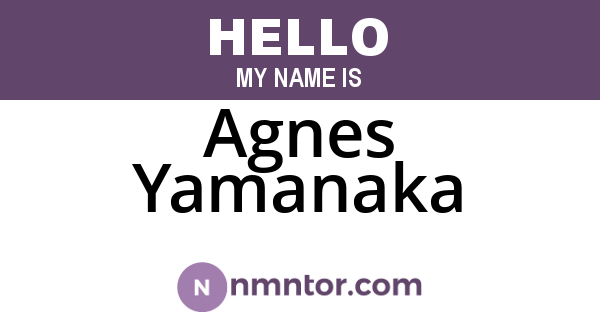 Agnes Yamanaka