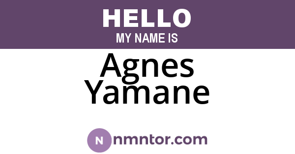 Agnes Yamane