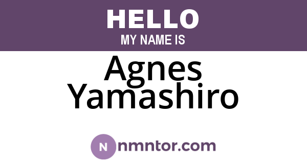 Agnes Yamashiro