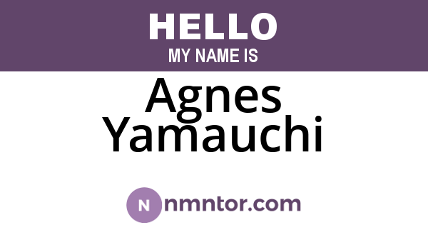 Agnes Yamauchi