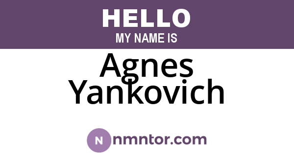 Agnes Yankovich