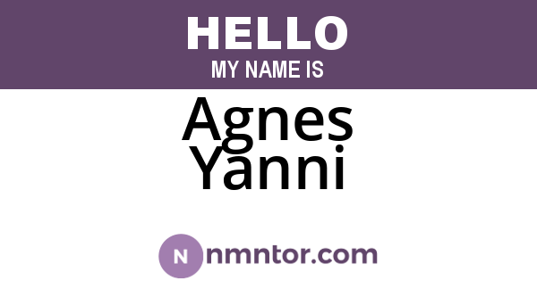 Agnes Yanni