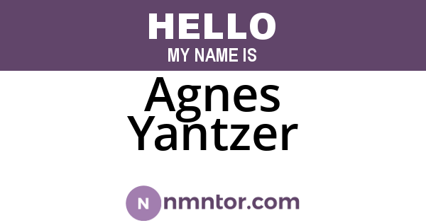 Agnes Yantzer