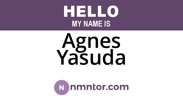 Agnes Yasuda
