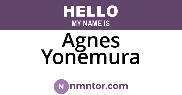 Agnes Yonemura