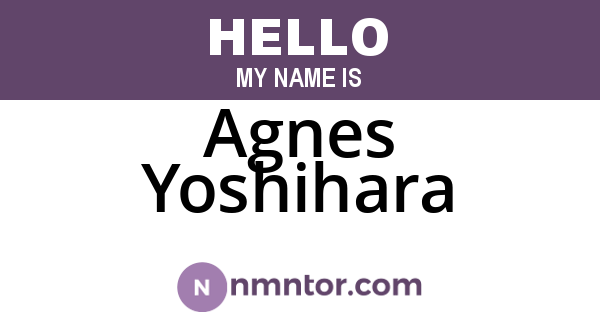 Agnes Yoshihara