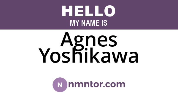 Agnes Yoshikawa