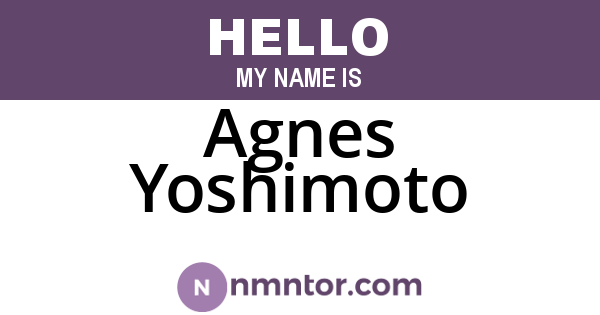Agnes Yoshimoto