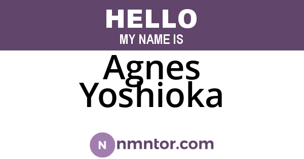 Agnes Yoshioka