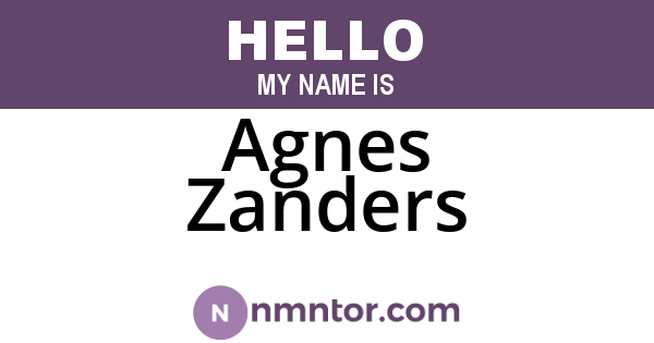 Agnes Zanders