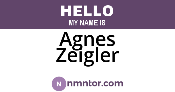 Agnes Zeigler
